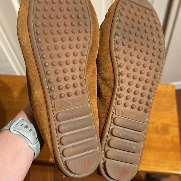 Minnetonka Suede Woven Moccasins - Picture 6 of 7